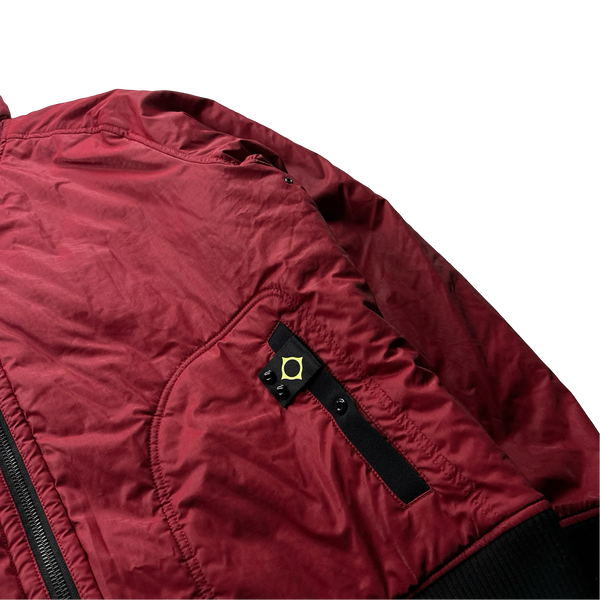 Ma Strum Red Quilted Padded Zipped Jacket - 4XL