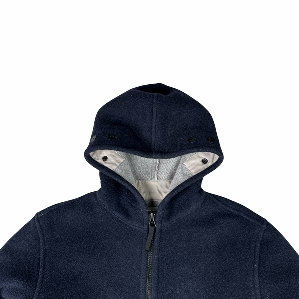 Stone Island 2020 Navy Panno Jaquard Wool Long Jacket - Small
