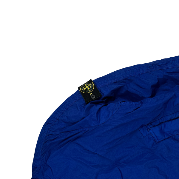 Stone Island 2015 Blue Crinkle Reps Padded Bomber Jacket - Large