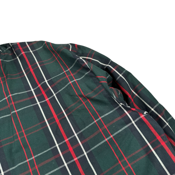 Ralph Lauren 90's Red/Green Plaid Fleece Lined Harrington Jacket - XL