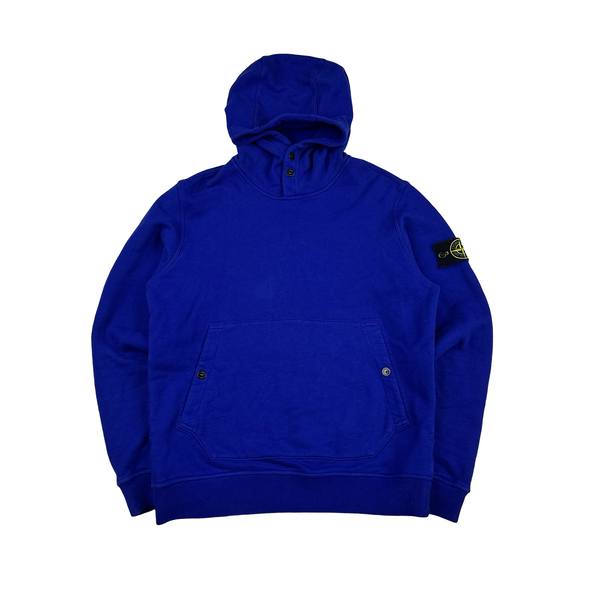 Stone Island 2023 Electric Blue Pullover Hoodie - Medium
