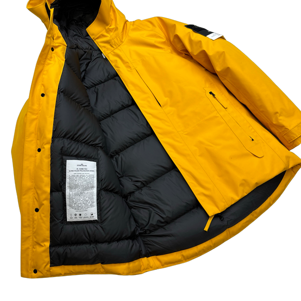 Stone Island Yellow 3L Goretex Puffer In Recycled Polyester Down - Medium