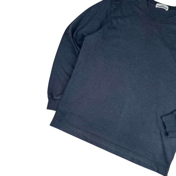 Stone Island 2020 Navy Cotton Crewneck Sweatshirt - Large