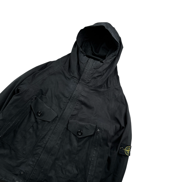 Stone Island 2006 Black Duel Layer Ventile Jacket - Large