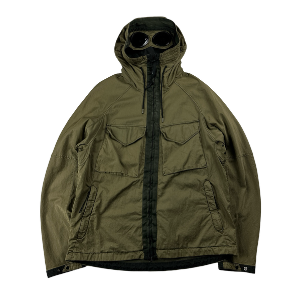 CP Company Green Raso-CP Zipped Goggle Jacket - XL