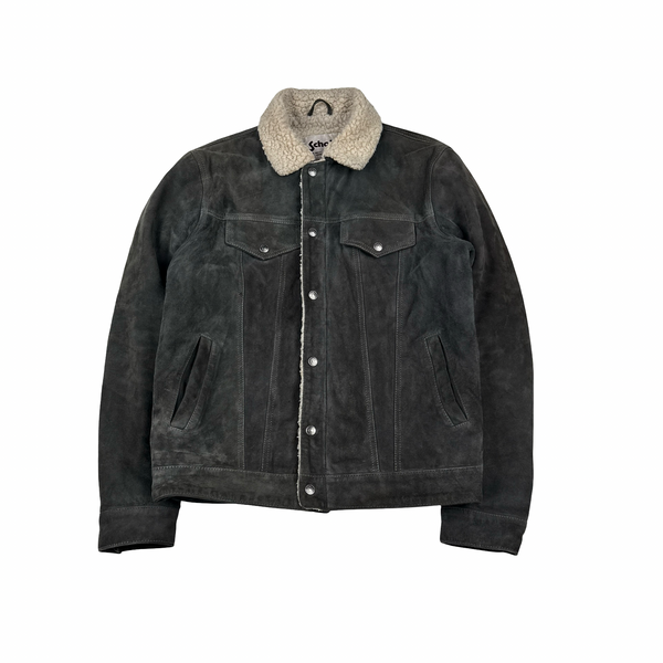 Schott Suede Sherling Lined Thick Jacket - Medium