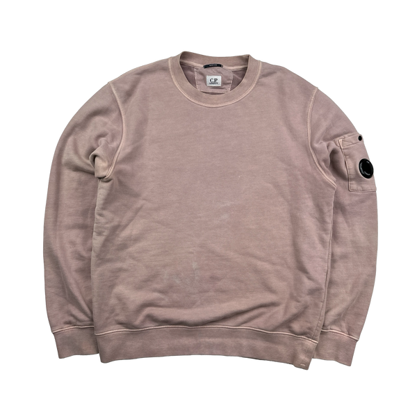 CP Company Pink Cotton Crewneck Jumper - Medium