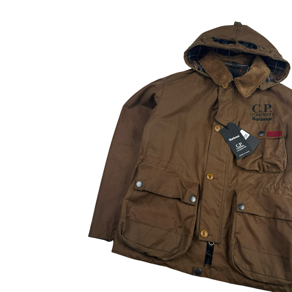 CP COMPANY X BARBOUR 500 MIGLIA WAXED MULTI POCKET JACKET (L