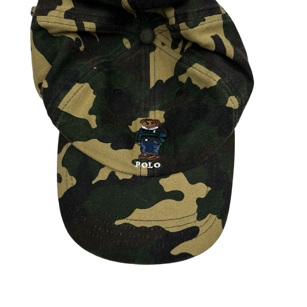 Ralph Lauren Camo Teddy Canvas Polo Embroidered Cap
