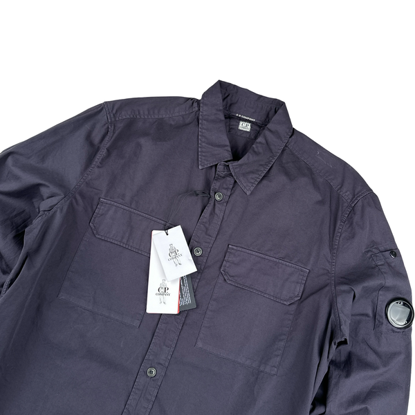 CP Company Navy Lens View Button Up Overshirt - Medium