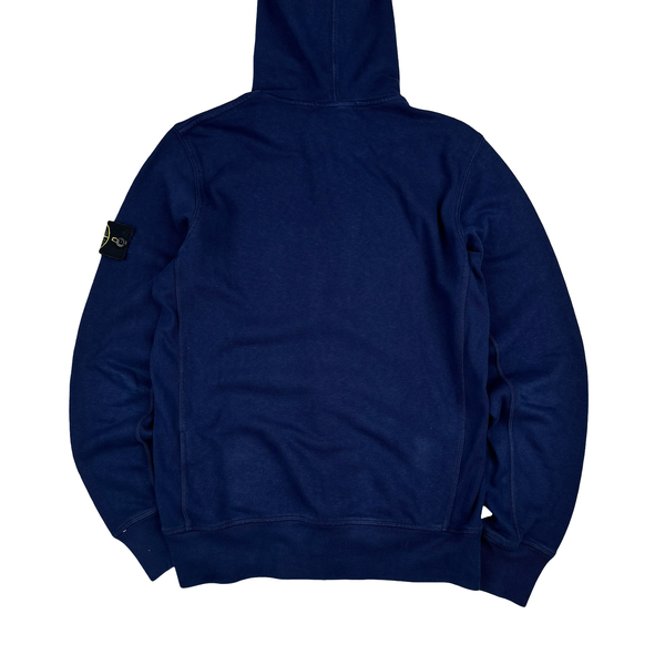 Stone Island 2015 Navy Cotton Zipped Hoodie - Medium