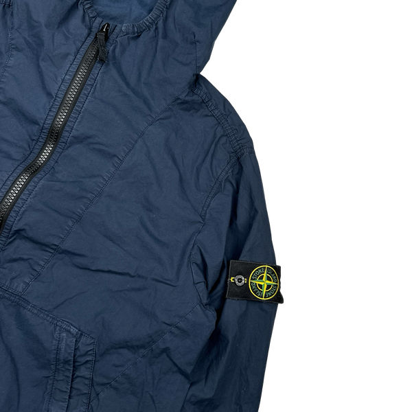 Stone Island 2017 Navy Tela Paracadute Hooded Jacket - XL
