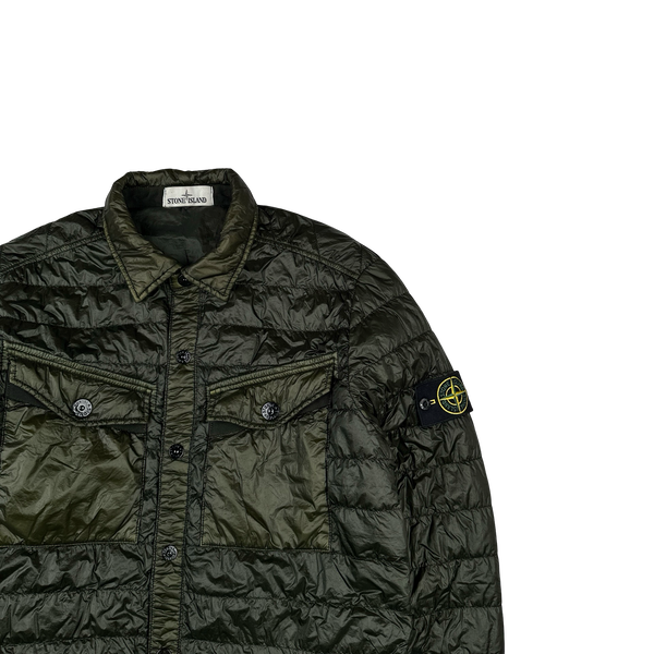 Stone Island 2015 Dark Green Down Filled Overshirt - Large