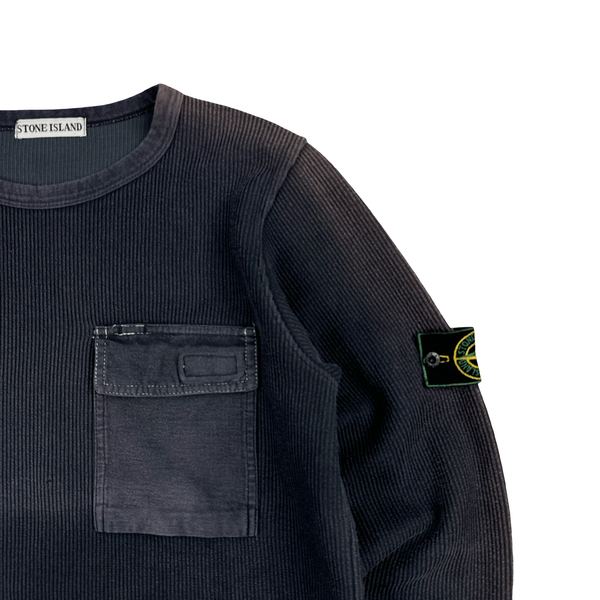 Stone Island Vintage 1999 Navy Pullover Sweater - Medium