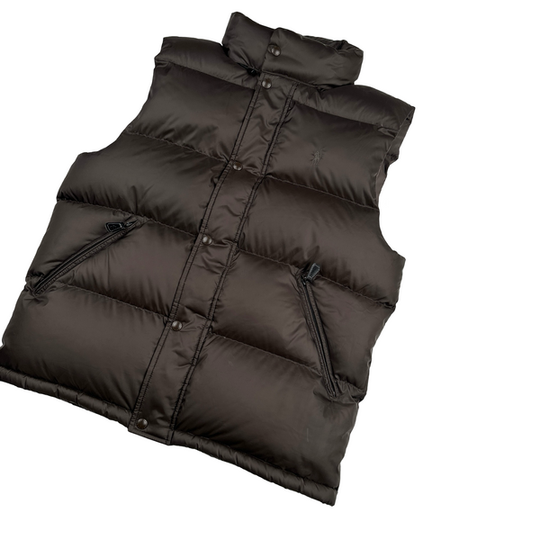 Ralph Lauren Brown Down Puffer Gilet - Medium
