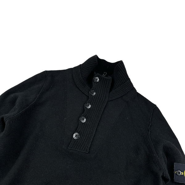 Stone Island 2009 Black Wool Pullover Knit - Medium
