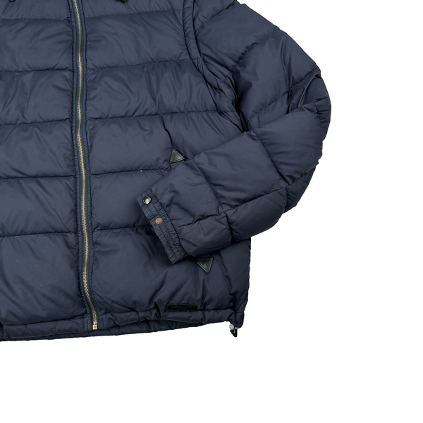 Burberry Navy Nova Check Lined Hooded Jacket - Medium