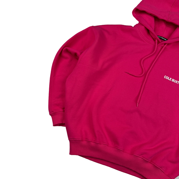 Cole Buxton Neon Pink Boxy Fit Hoodie - Small