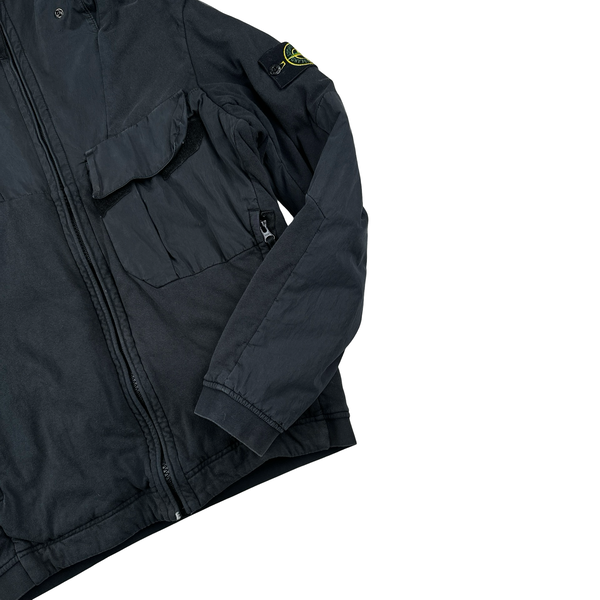 Stone Island 2016 Jersey Shell Split Velvet Hood Jacket - Small