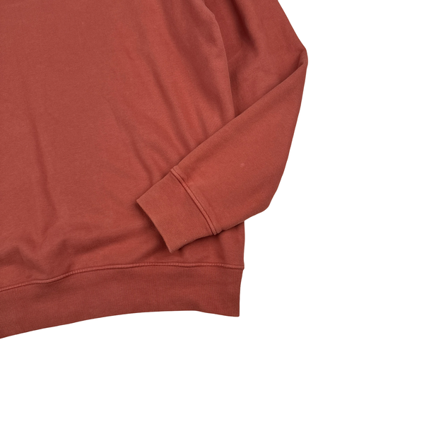 Stone Island 2019 Orange Cotton Crewneck - Large