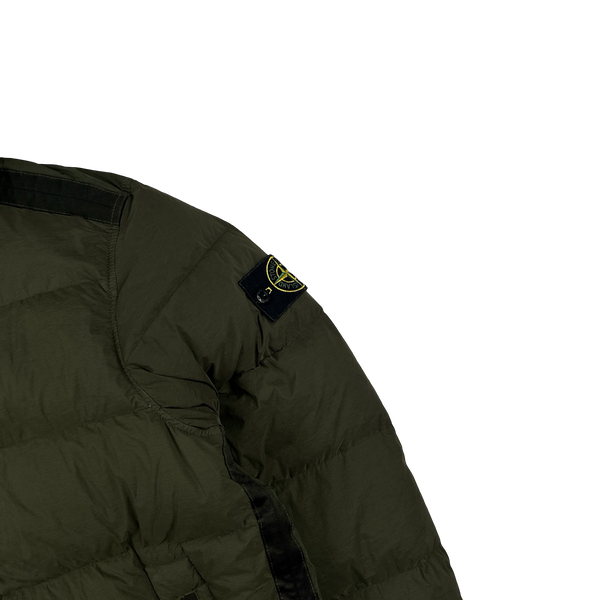 Stone Island 2023 Khaki Seamless Tunnel Nylon Down TC - Small