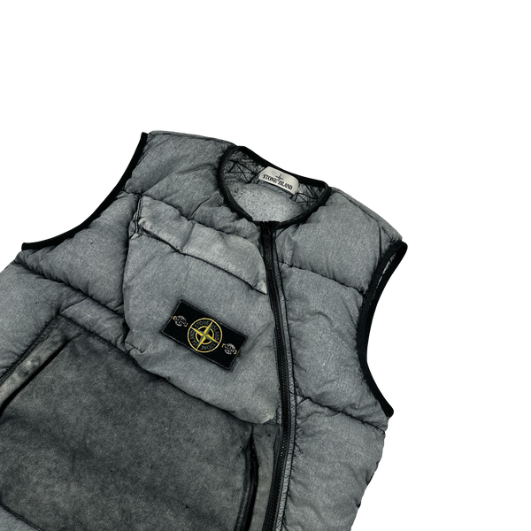 Stone Island 2017 Tela Nylon Down Filled Centre Badge Frost Puffer Gilet - Medium