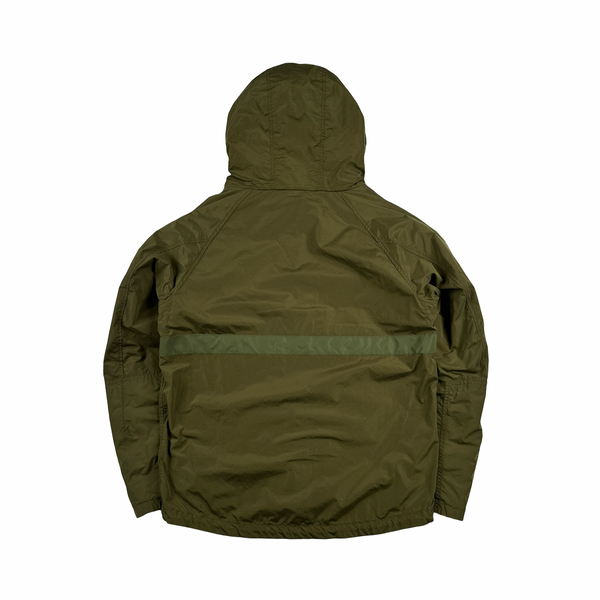 Ten C Khaki Lightweight Multi Pocket Tempest Anorak Jacket - Large