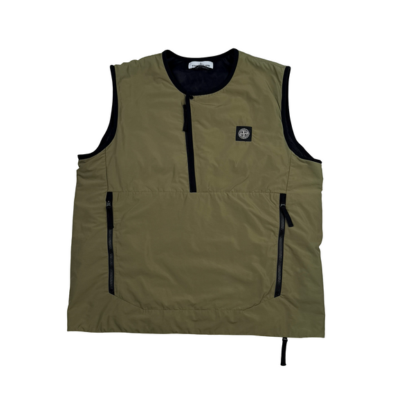 Stone Island 2017 Khaki Micro Reps Primaloft Insulated Vest - XL