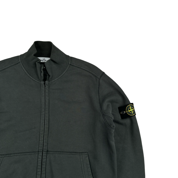 Stone Island 2019 Charcoal Thick Cotton Zipped Jumper - XL