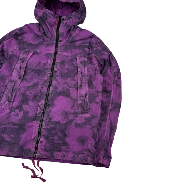 Nemen Purple Print Lightweight Windbreaker Jacket - Medium