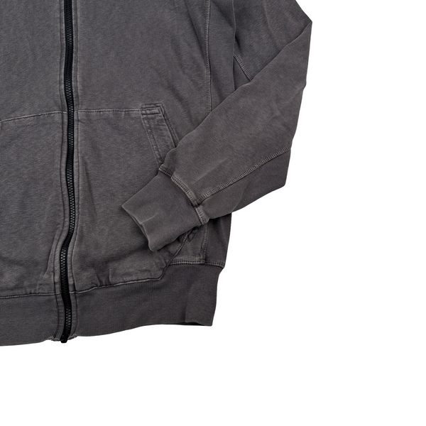 Stone Island 2017 Grey Zip Up Cotton Hoodie - Large