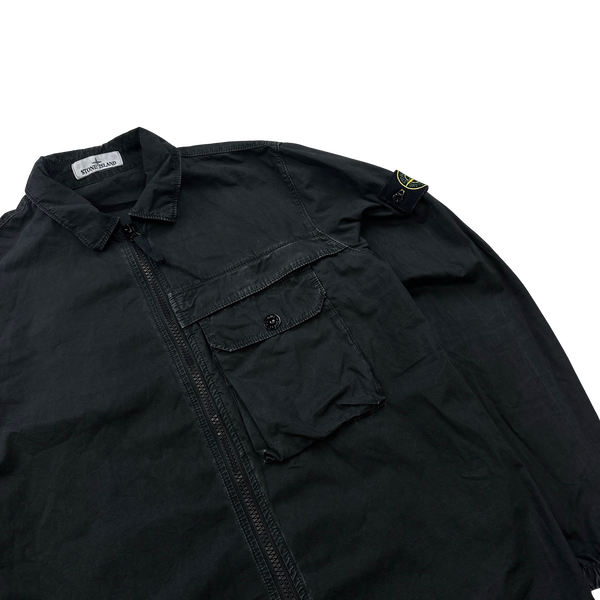 Stone Island 2020 Black Zipped Overshirt - Large