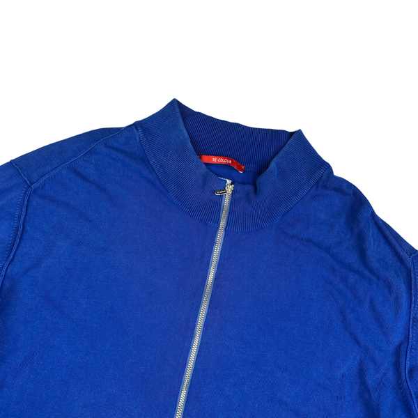CP Company Blue Re Colour Lightweight Zip Up Jumper - 3XL