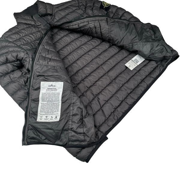Stone Island 2018 Charcoal Micro Yarn Down Puffer Overshirt - Medium