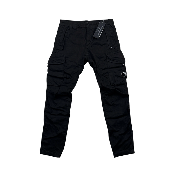 CP Company Black Ergonomic Fit Cargo Trousers - 30"