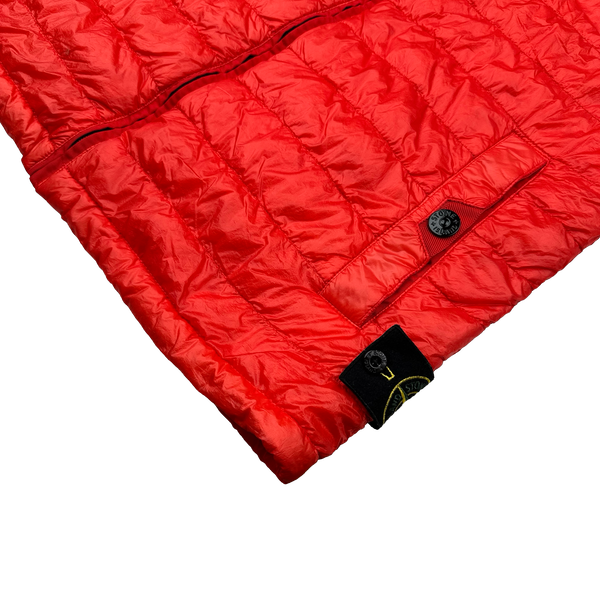Stone Island 2016 Red Garment Dyed Down Filled Gilet - Medium