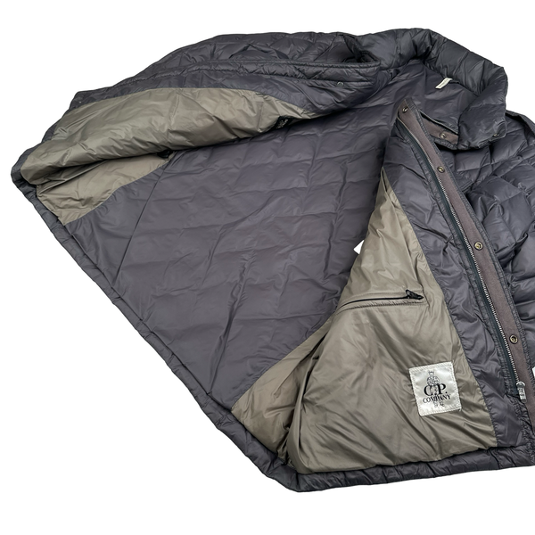 CP Company Early 2000’s Grey Down Quilted Multi Pocket Jacket - XXL