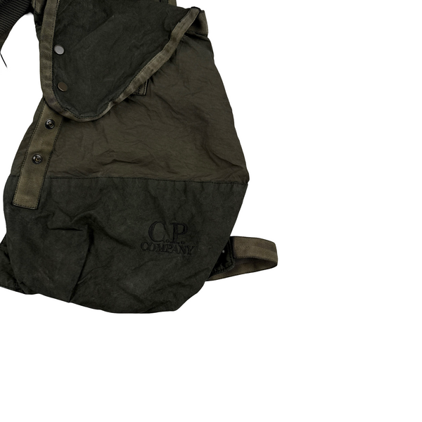 CP Company Khaki Nylon Spellout Cross Body Bag