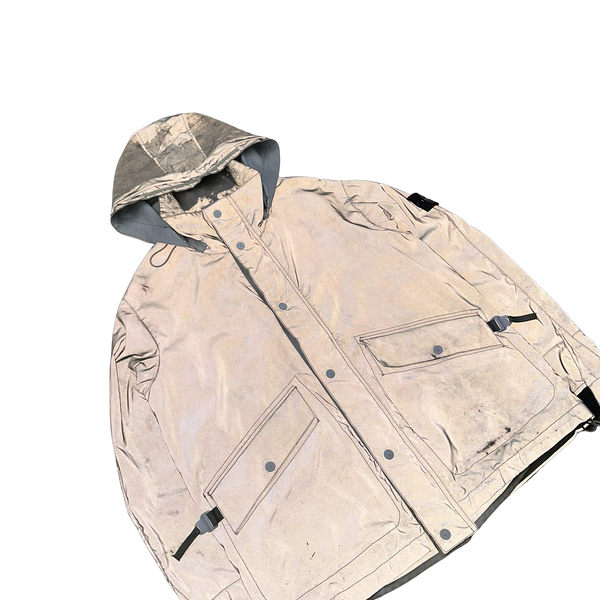 Stone Island 2011 Rare Archive Silver Reflective Jacket - Large