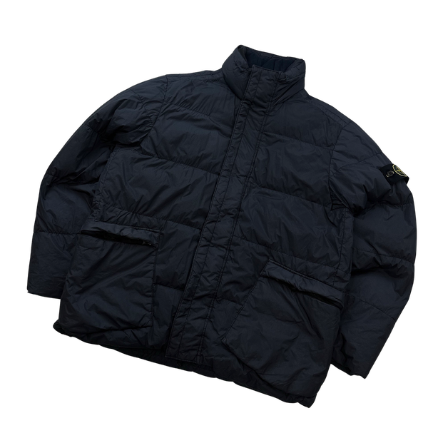 Stone Island 2016 Navy Garment Dyed Crinkle Reps Down Puffer Jacket - 3XL