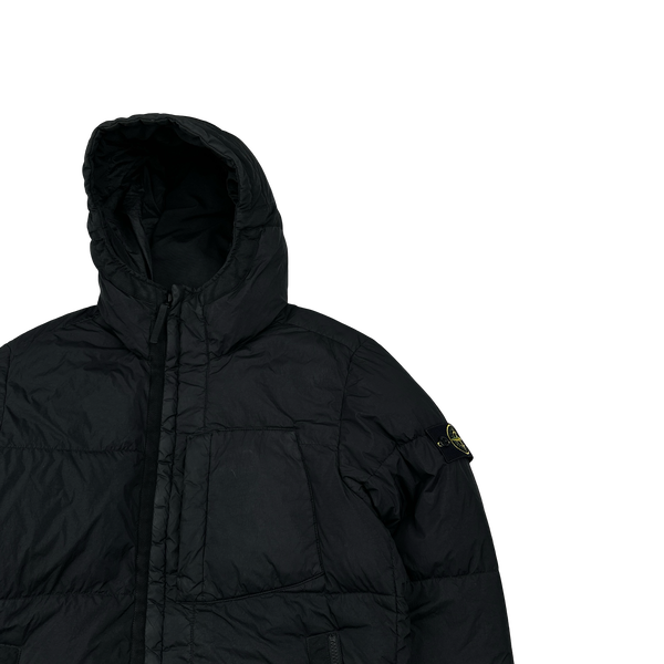 Stone Island 2017 Black Garment Dyed Down Puffer Jacket  - Medium