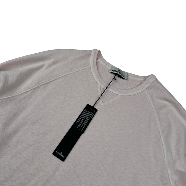 Stone Island 2022 Pink Lightweight Cotton Crewneck Jumper - Medium