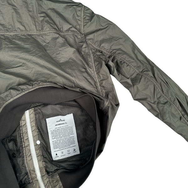 Stone Island 2013 Khaki Green Membrana TC Hooded Jacket - Large