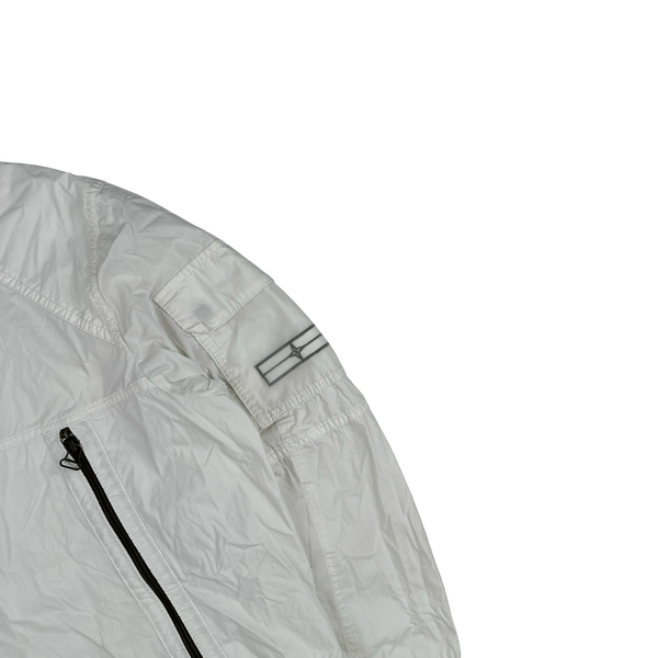 Stone Island 2009 Denims White Cotton Mesh Pocket Emblem Lightweight Jacket - Large