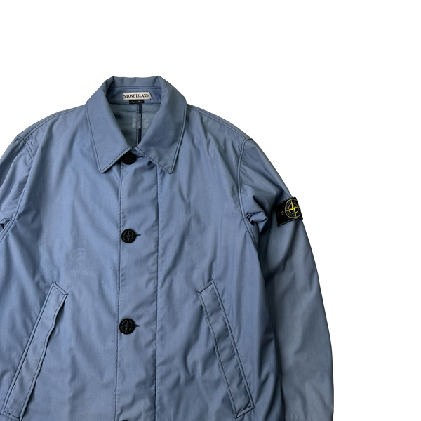 Stone Island 1995 Periwinkle Blue Nylam Vintage Long Jacket - XL