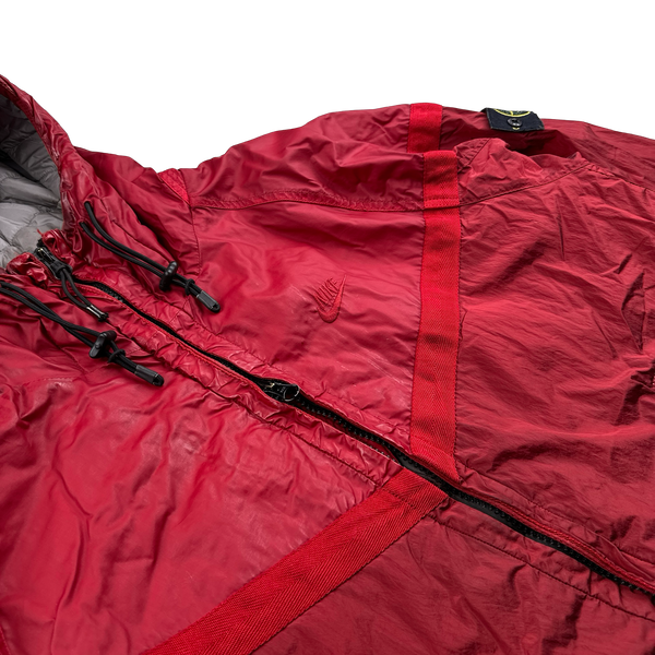 Stone Island x Nike Red Mussola Gommata Nylon Metal Jacket - XL