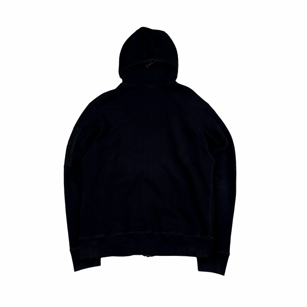 Paul And Shark Black Full Face Zip Up Hooded Jumper - Medium