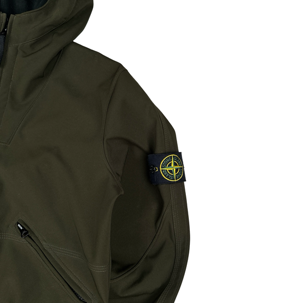 Stone Island 2011 Khaki Fleece Lined Soft Shell R Jacket - Medium