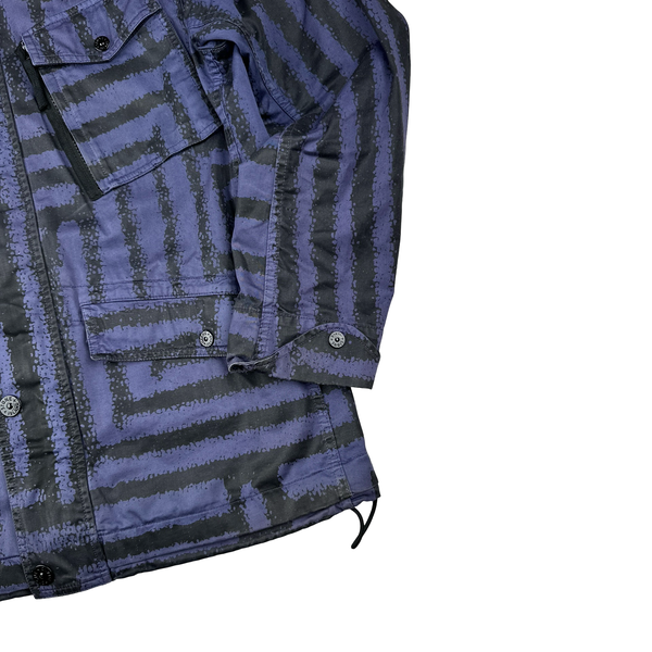Stone Island 2014 Purple Raso Di Cotone Maze Overshirt Jacket - XL