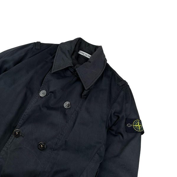 Stone Island 2010 Navy Raso Gommato Down Lined Jacket - Small